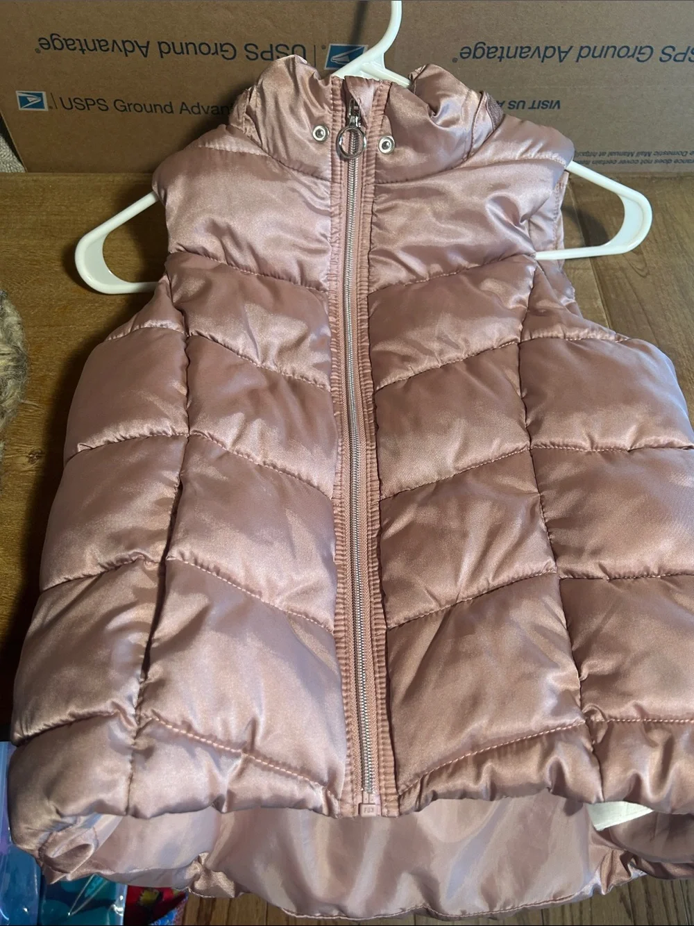 Light Rose Quilted Puffer Vest for Kids — Lightweight Layering